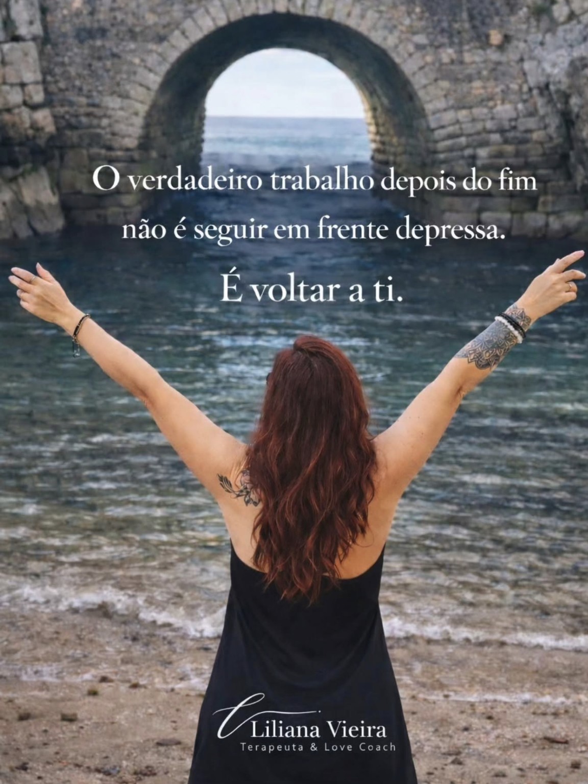 Mensagem inspiradora de Liliana Vieira sobre regressar a si após o fim